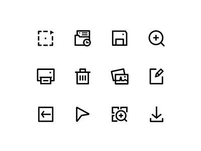 Icon set for interface | String