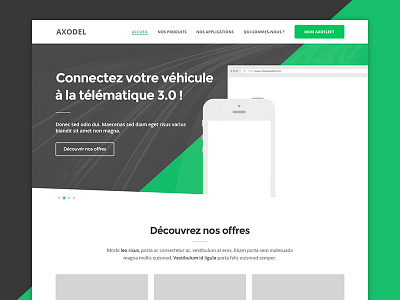 Axodel - Graphic redesign clean design desktop flat responsive template ui ux webdesign website