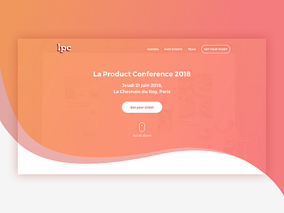 Product Management conference color conference flat gradient landing ui wave