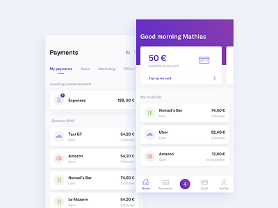 Expense app app banking expense interface mobile sketch ui ux