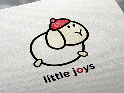 Little Joys Logo accessories cute handmade illustration logo rounded sheep simple toys