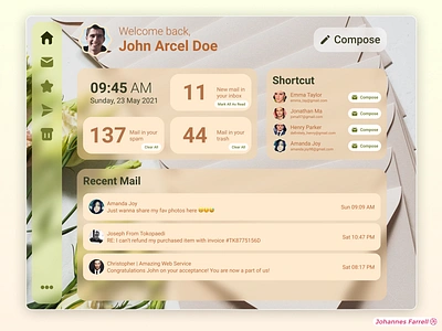 Email Apps with Apple Material You adobe xd apple design email figma glass effect glassmorphism google mail mailer material ui material you ui ui design uiux ux web web developer webdesign website design