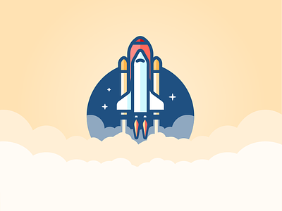 Space Shuttle icon illustration rocket space shuttle spaceship