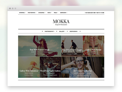 Mokka - Minimal & Elegant WordPress Blog blog blog theme bootstrap elegant gallery link magazine minimal mokka personal blog wordpress theme