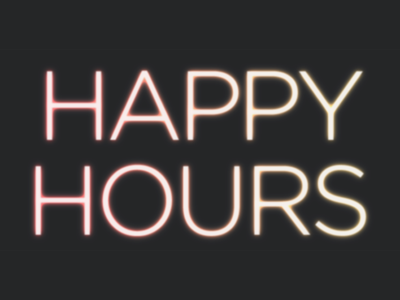 Happy Hours neon effect