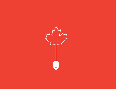 Launch icon for online shop in Canada canana maple leaf mouse online red