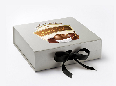 Chocolat truffes Aksel art box chocolat chocolate packaging design designer food illustrator logo logodesign logotype photoshop