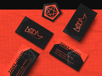 Doom Pizza 666 branding business card design devil doom food graphic design logo occult pizza