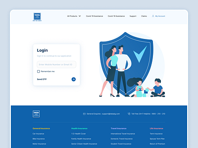 Login Page for TATA AIG