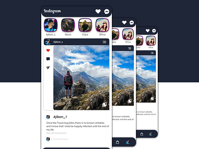 Mobile Design - Instagram app design instagram redesign ui ux