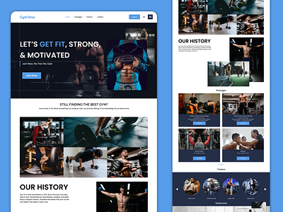 Web Design - Gym app design gym health ui ux website design