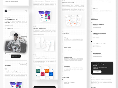 Ajibon | Freelance Personal Portfolio design freelance mobile portfolio ui website design