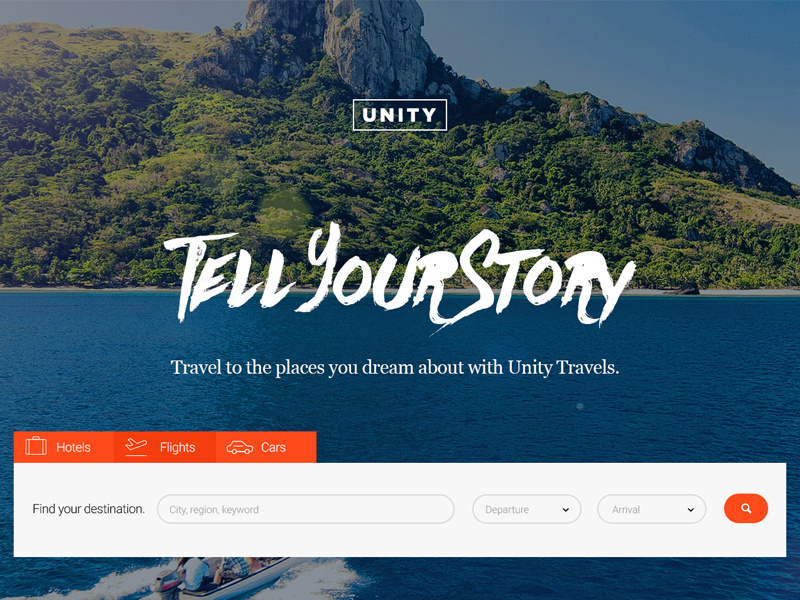 Unity Theme Travel by PixelZeesh on Dribbble