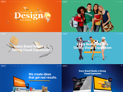 Unity Theme - Banners Pack banners design dubai pakistan pixelzeesh shop theme travel unity