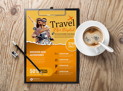 Traveling Flyer Design akashmahmud02 design flyer flyer design illustration traveling traveling flyer traveling flyer design