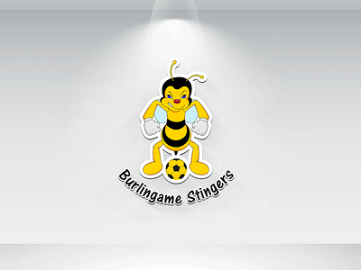 Playful Bee Logo akashmahmud02 bee bee logo business company logo design graphic design logo logo design logo designs minimalist minimalist logo playful bee logo