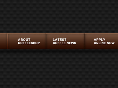 Coffee Style Navigation brown button coffee navigation psd