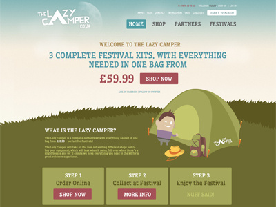 New Retina & Responsive Design Concept for The Lazy Camper