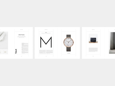 Minimal Magazine editorial fashion layout magazine minimal template temply