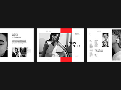 Magazine II annual report editorial fashion indesign layout magazine minimal portfolio print template temply