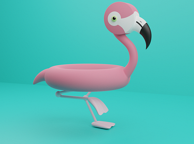 Flamingo 3d art 3d illustration 3d model 3d modeling blender design flamingo flamingos nature