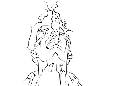 Man Smoking Line Art creative creativelifehappylife