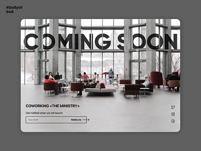 Coming Soon. Daily UI: 048 coming coming soon coming soon page comingsoon daily 100 challenge dailyui dailyui001 dailyui048 dailyuichallenge uiux