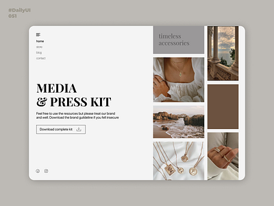Press Page. Daily UI: 051 051 daily 100 challenge dailyui dailyui051 dailyuichallenge inspiration landing mobile app design press kit press page presspage uidesign uiuxdesign webdesign
