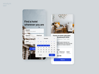 Hotel Booking. Daily UI; 067 067 dailyui dailyui067 dailyuichallenge hotel hotel booking