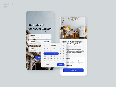 Hotel Booking. Daily UI; 067