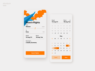 Flight Search. Daily UI: 068