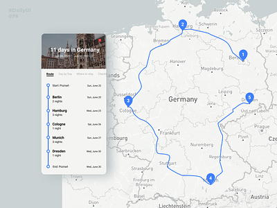 Itinerary. Daily UI: 079 079 dailyui079 dailyuichallenge germany itinerary mobile app design travel travel planner