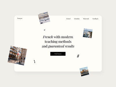 French language school | Web design design concept french school site ui design uidesign web design