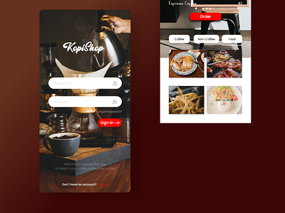 Coffee Shop Mobile App app branding design icon typography ui