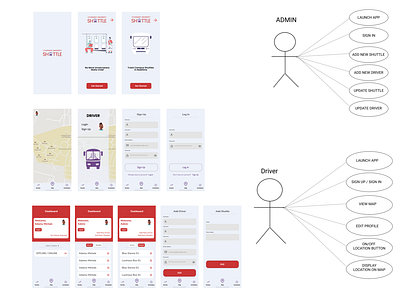 Shuttle Tracking and Management Concept app design illustration ui ux