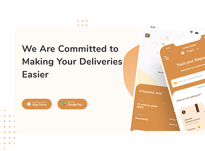 Logistics App , Download Page Concept branding ui