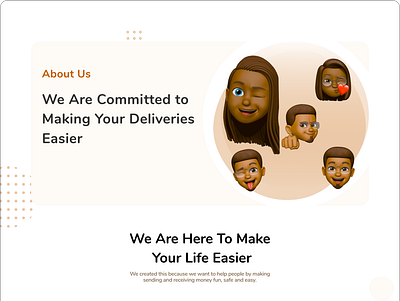 About us page concept. Inspired by abeg app branding graphic design logo ui