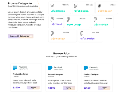 Jobs Categories ui