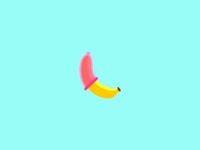 Sex Ed banana condom emoji flirtmoji fruit penis safe sex