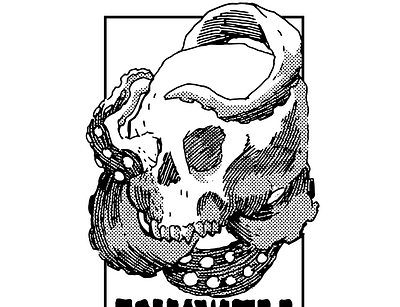 The Bottom band design band merch band tee bandmerch design digital art digital illustration illustration illustrationdesign pen and ink pen and ink illustration skull skull art