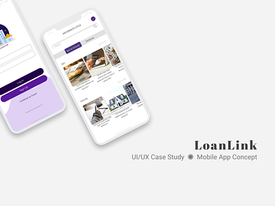 LoanLink | Mobile App Concept | UI/UX Case Study competitive analysis design figma mobile app product design ui uiux usability testing user research