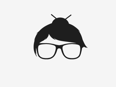 Hair + Glasses chinese glasses hair head logo