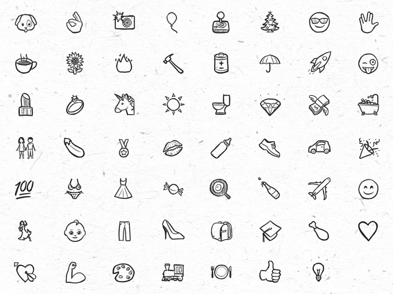 Download Sketched Emojis Freebie
