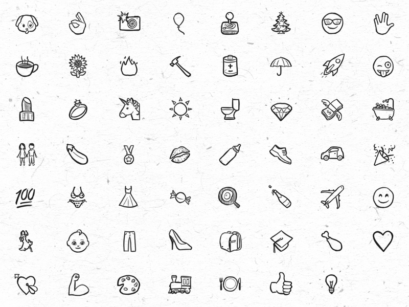 apple emoji font sketch