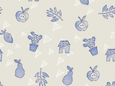 Wrapping Paper Pattern blue illustration pattern stamp