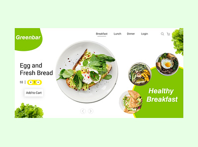 Healthy food landing page branding design graphic design logo minimal typography ui ux web website