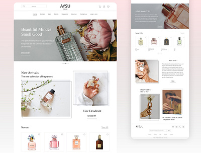 Perfume Online Shop design graphic design minimal typography ui ux web website