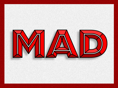 Type-test 3d bold font gotham lettering mad red type typography