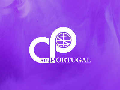 Branding - All Portugal branding design logo purple travel travel agency