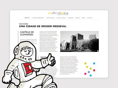 Site - Centro de Ciência Viva de Guimarães design illustration web